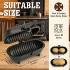 Enhon Cast Iron Baked Potato Cooker Latch, Cast Iron Potato Roaster for Wood Burners, Multifuel Stoves and Open Fires, Campsite Cooker for Flavorful Potatoes, Uniform Heating