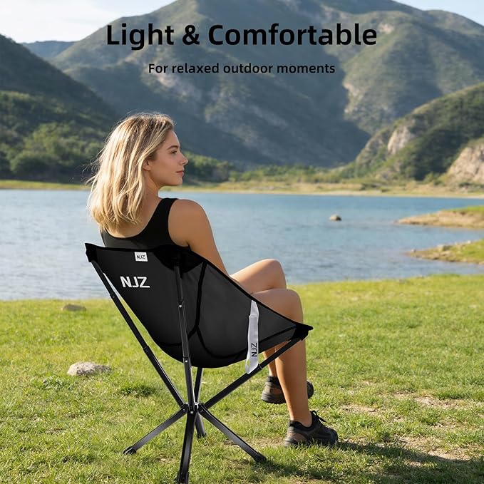 Lightweight Folding Camping Chair — Compact & Easy to Use, Portable Chair for Everyday Outdoor Comfort, Beach, Camping, Travel & Backyard