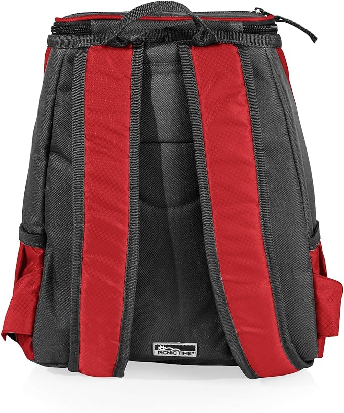 PICNIC TIME Disney Mickey Mouse Backpack Cooler, Insulated Soft Cooler Backpack, Waterproof Lunch Bag, Portable Hiking Backpack Ice Chest for Picnic, Beach, Camping & Travel, (Red with Gray Accents)