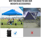 CROWN SHADES Sand Bags for Canopy Legs Sandbags for Weight-Canopy Weights, Pop Up Tent Weights Bags, Blue