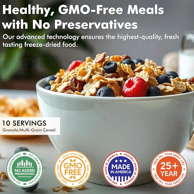 Numanna Family Pack Bucket 3,456 Servings 24-Months Emergency Meal Kit | Easy-to-Prepare, Non-GMO Freeze-Dried Survival Food | Everyday Meals in Resealable Pouches | Made in USA | 25+ Year Shelf Life