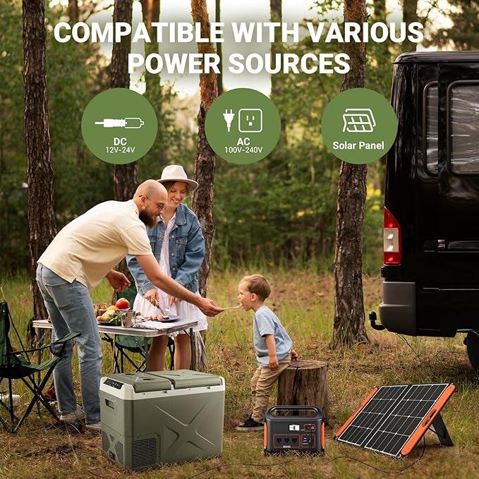 BODEGACOOLER 12 Volt Car Refrigerator, 34.1 Quart Car Fridge Dual Zone, 12V Portable Freezer APP Control, RV Car Cooler -4℉-68℉ 12/24V DC 100-240V AC for Outdoor Camping Travel Vehicles Home Use