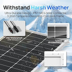 ECO-WORTHY 2pcs 100 Watt Solar Panels Monocrystalline Solar Panel for 12V/24V Battery RV Marine Boat and Other Off-Grid Applications, 2-Pack 100W