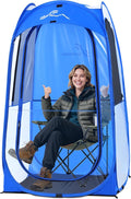 Sportneer Pop Up Sports Tent, 3-Side Clear TPU Transparent Shelter, All-Weather Warm Outdoor Bubble Pod with Instant Setup, Portable Wind & Rain Protection for Spectators, Parents & Kids (L/XL)