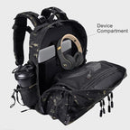 LHI Military Tactical Backpack for Men and Women 45L Army 3 Days Assault Pack Bag Large Rucksack with Shoe Compartment - Black CP