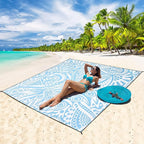 Beach Blanket Waterproof Sandproof Extra Large Beach Mat 79" X 83"/120"x108"for 1-8 Adults Quick Drying Durable Outdoor Picnic Mat for Beach Travel Camping Hiking