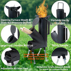 ROCKET STOVE is the perfect wood stove. A portable wood-burning camping stove with a fire poker. For camping gear & survival gear, backyard cooking. Camping grill, outdoor events. (Elite)