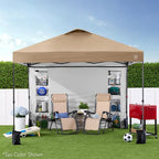 Best Choice Products 10x10ft Pop Up Canopy Tent with Sidewall, 1 Person 1 Minute Set Up, Carry Case, 4 Weight Bags - Dark Green