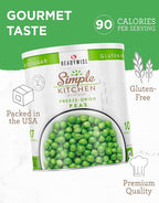 Simple Kitchen Freeze Dried Peas - 17 Servings for Family Meal Prep, Gluten Free & Dehydrated Just Add Water Canned Food, Emergency Survival Food for Camping Meals, Backpacking & Hiking, #10 Can