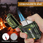 Torch Lighter, Double Jet Flame, Waterproof, Windproof, Refillable Butane Gas Lighters for Survival, Camping, Hiking, Grill