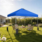 OLIXIS 10x10ft Pop Up Canopy Tent, Heavy Duty 1-Person One Push Setup, Portable Outdoor Shelter for Beach, Events, Camping Includes Rolling Carry Bag, Blue