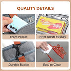 ‌Personalized Insulated Lunch Box for Men & Women - Reusable Leakproof Cooler Bag with Custom Embroidery Name, Expandable Compartment, Adjustable Strap for Work, Picnic, Camping (Gray)
