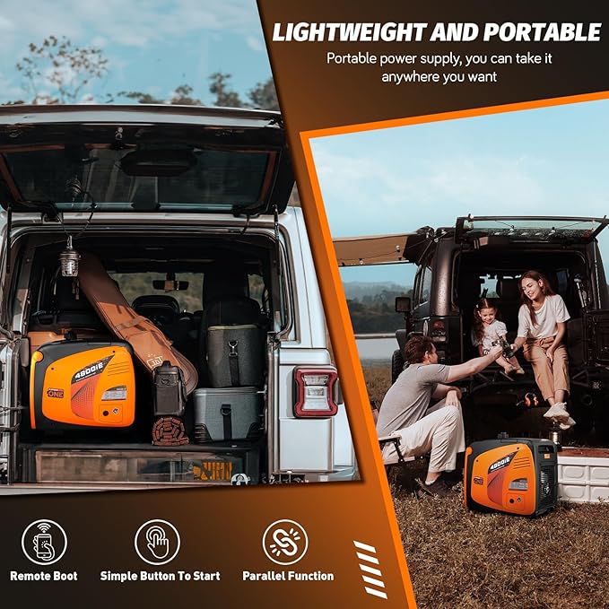 LIFAN 4800W Portable Inverter Generator with Remote Electric Start, Super Quiet Gas Powered Engine, 30A RV Ready Outlet & CO-Minder Sensor, EPA Compliant for Camping, Travel Trailers & Home Backup