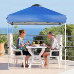 Tangkula Outdoor Pop-up Canopy Tent, 6.6 x 6.6 FT Height Adjustable Commercial Instant Canopy w/Portable Roller Bag, 4 Weight Bags, Outdoor Camping Sun Shelter for Camping, Party