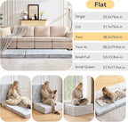 BDEUS Memory Foam Folding Mattress 4 Inch Twin Size with Protable Storage Bag, Trifold Mattress Topper Soft Guest Bed Floor Mat for Kids Camping Road Trip, Gray, 38 x 75 Inch