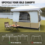 REDCAMP Canopy Camping Tent for Pop Up Canopy Tent, Inner Tent Converts Straight Leg 10'x10' or 10'x20' Canopy into Camping Tent, Fits 4-6 Person(Frame/Shelter NOT Included)