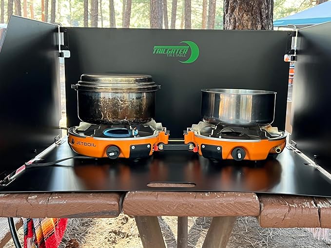 Tire Table Outdoor Stove Windscreen 30" for BBQ, Camping, and Travel with Nylon Cordura Bag Included