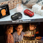 Waterproof Butane Torch Lighter Refillable Windproof Jet Flame Lighters for Fireplace Fireworks Grill Camping BBQ Lighter Gift for Man,2 Pack. (Black+Red)(Without Butane)