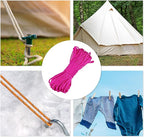 Tent Rope, Outdoor Camping Guylines Ropes, 7 Core 4mm Paracord 31m Safety Rope, for Hiking Backpacking Survival Gear, Rose Red