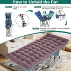 2 Pack Extra Large Cot 32" Wide Camping Cot with Mattress Comfortable Sleeping cots for Adults with Carry Bag XXL Cots for Camping Bed Folding Cot Heavy Duty for Home Outdoor Indoor