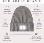 HEAD LIGHTZ® Rechargeable LED Beanie Hat – Hands-Free Lighted Cap for Running, Walking & Camping – As Seen on Oprah’s Favorite Things – Machine Washable, Unisex
