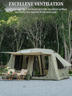 MC TOMOUNT Inflatable Tents for Camping, 6/8/10 Person Large Family Blow Up Camping Tent with Hand Pump, Easy Setup Air Glamping Tent for Outdoor Picnic Party