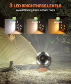 Rechargeable Fan Portable-Camping Fans for Tents, 20000mAh Battery Powered Fan Camping Lights with Remote Hook, 4 Timer/4 Speed,Oscillating 45°/90°, Suitable for Personal Office Desk Travel Beach BBQ