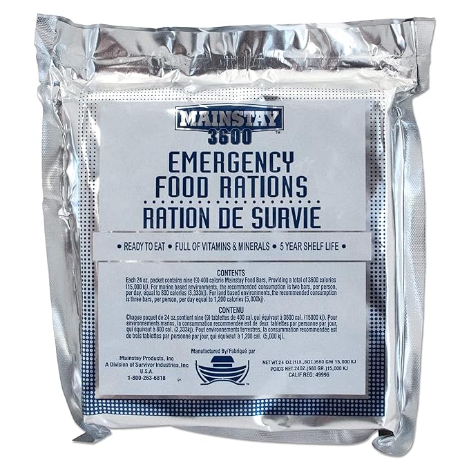 4Patriots 1-Week Survival Food Kits + Emergency Food Bars Bundle: 60 Long-Lasting Tasty Servings