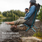 Helinox Chair Zero Highback Chair, 1.43lbs, Ultralight, High Back Camping Chair, Backpacking, Folding Outdoor Chairs, Black