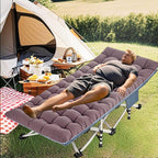 32" Wide XXL Camping Cot with Comfortable Mattress for Adults Oversize Cots for Sleeping Camping Bed Folding Cot Heavy Duty with Carry Bag for Home Outdoor Indoor