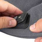 POWERCAP LED Hat Light 150 Lumens Rechargeable Fleece Beanie with Bright Built-in Headlamp Waterproof LED Warm One Size Cap