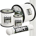 Paracord Rope 750 - Parachute para Cord 4mm 11 Strand Spool Rope Utility Nylon String for Outdoor Camping Survival Utility Tent Crafting DIY Projects - White 200ft