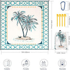 Beach Blanket Waterproof Sandproof Extra Large Beach Mat 79" X 83"/120"x108"for 1-8 Adults Quick Drying Durable Outdoor Picnic Mat for Beach Travel Camping Hiking