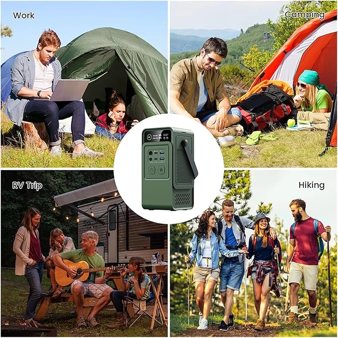 Power Station, AP200L 200W Portable Power Bank 192Wh Solar Generator Camping Station with LED Light,for Outdoor Camping Home