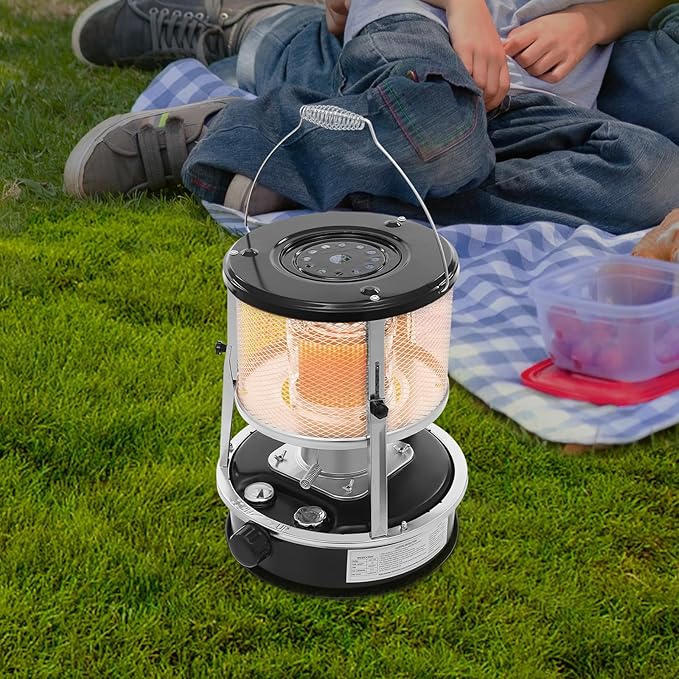 9000BTU Kerosene Heater & Stove, Portable Non Electric Kerosene Heaters, Outdoor Camping Portable Camp Tent Heater (Black)
