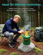 Camping Picnic Burner Furnace, Efficient Portable Camping Stove, Backpacking Oil Stoves Cooker Cookware, Handy Outdoor Portable Kerosene Stove (Round)