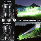 AKNEAR Rechargeable LED Headlamp Super Bright, 4500 High Lumens Head Lamp Zoomable, 25Dys+ Runtime & 12 Mode & Lightweight Comfort & 125° Adjustable Waterproof Head Light for Outdoor (2 Pack)