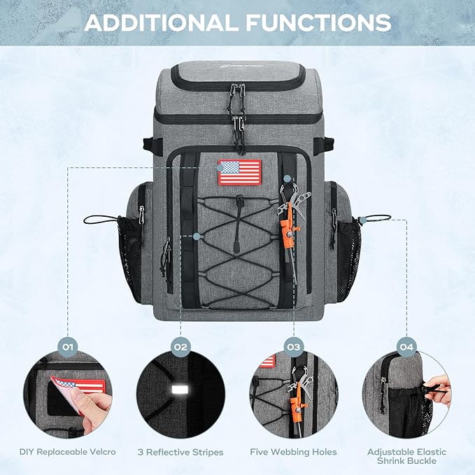 Maelstrom Backpack Cooler,Soft Lightweight Leakproof Cooler Backpack,Men Women 35/50 Can Insulated Cooler Bag,Keeps Hot/Cold for Up to 16 Hours,Perfect for Camping, Beach