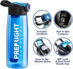 Survival – 4-Stage Water Filter Bottle, BPA-Free 22oz Camping Water Bottle with Built-In Compass, Travel and Emergency Preparedness Gear, Teal