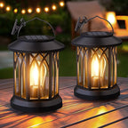 6 Pack Solar Lanterns Outdoor Waterproof - Hanging Lanterns Decorative Outdoor Patio Decor with Clip Solar Lantern for Outside - Outdoor Lanterns for Patio Garden Waterproof Gifts for Women Mom Family