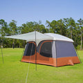 Vidalido Tents，3-4 Person Camping Tent with Extended Vestibule，Weather Resistant Family Tents with Breathable Mesh Windows，Easy Install Waterproof Outdoor Tent for Backpacking and Camping Hiking
