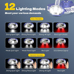 Rechargeable Headlamp, High Lumen Bright 5 LED Head Lamp with Red White Light,IPX4 Waterproof Headlight,8 Mode Head Flashlight for Outdoor Running Hunting Fishing Hiking Camping Gear-Blue