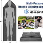Sleep Pod for Deeper Sleep - Weighted & Cozy Wearable Blanket Hoodie, Home Camping Sleeping Bag, Anxiety Relief, Portable for Travel & Home Lounging