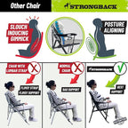 STRONGBACK Camping Chair XL Guru Heavy Duty Camping Chairs with Lumbar Support, Backpack Folding Camp Chair