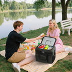 MIER 30L Extra Large Soft Cooler Bag with Bottle Opener for Camping Beach BBQ Grocery Leakproof Picnic Lunch Bag, Collapsible, 45Can (Deep Grey)