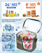Soft-Sided Cooler Bag, 8/16 Can Insulated Lunch Box, Waterproof, Leak-Proof, Portable Lunch Bag for Work, Beach, Drink, Travel, Camping, Picnic, Gift