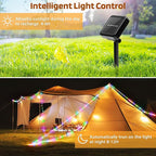 Solar String Lights Outdoor Waterproof, 4x56Ft 600LED 8 Modes Solar Powered Copper Fairy String Deck Twinkle Lights for Outside Christmas Party Yard Camping Holiday Decor 4Pack(Multicolor)