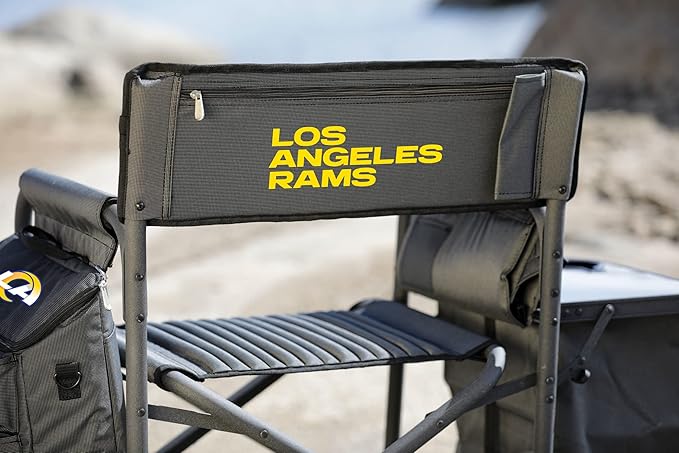 Picnic TIME NFL Unisex-Adult NFL Fusion Camping Chair with Side Table and Soft Cooler, Beach Chair for Adults, Lawn Chair