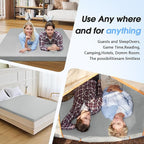 CYMULA Memory Foam Camping Mattress Pad,3inch Sleeping Pad for Camping,Non-Slip Bottom Floor Cot Car Mattress Bed with Retaining Portable Roll up Mattress Pad Mat for Travel Truck Guest Bed Tent