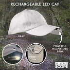 MagnaLite Pro Sport Cap with Hands-Free Magnetized Brim and Powerful Magnetic Rechargeable Mini-LED Attachment